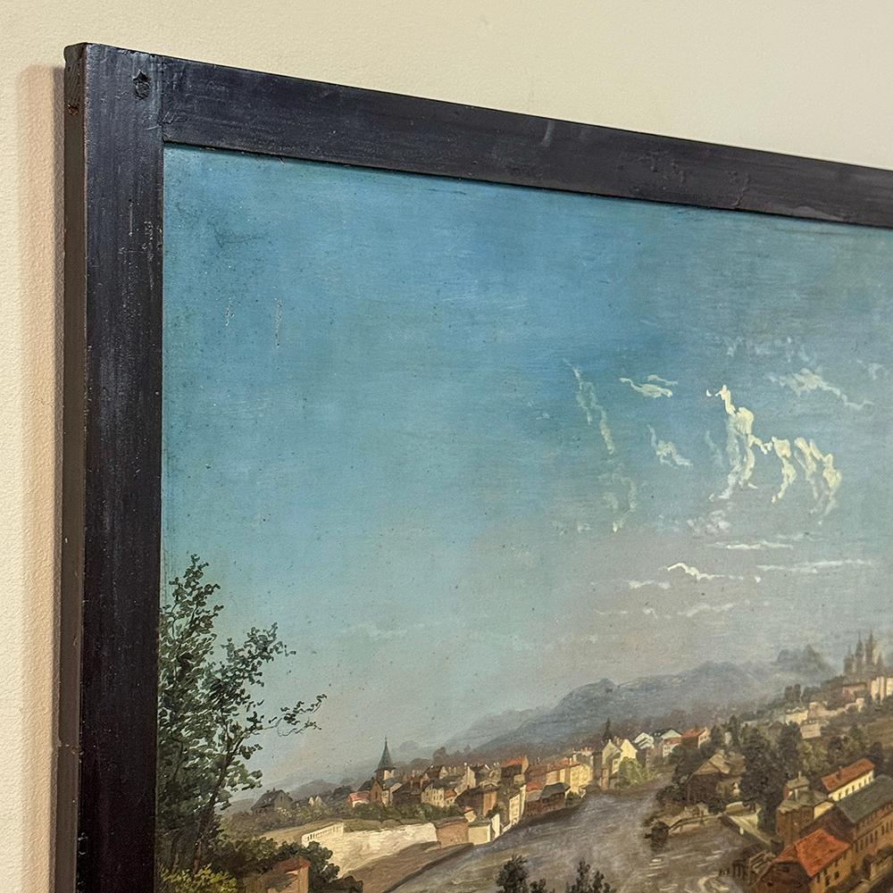 Peinture à l'huile sur panneau de bois de Wachau, Autriche, 18e siècle en vente 5