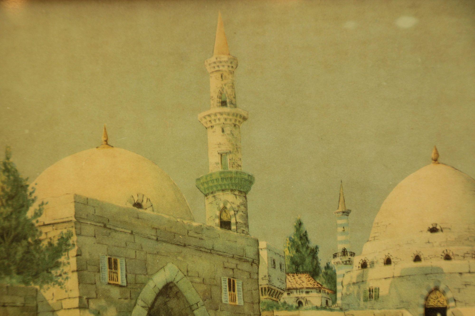 Antiker gerahmter orientalischer Druck von „Midday in Algiers“ nach James Greig, 1926 im Angebot 1