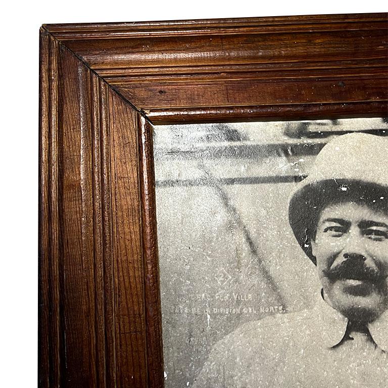 Antique Framed Photograph of Pancho Villa – Mexican Revolution - Mexico For Sale 3