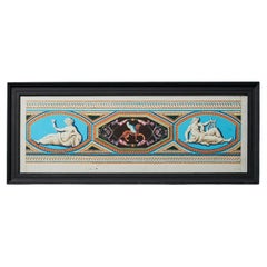 Antique Framed Polychrome Classical Frieze