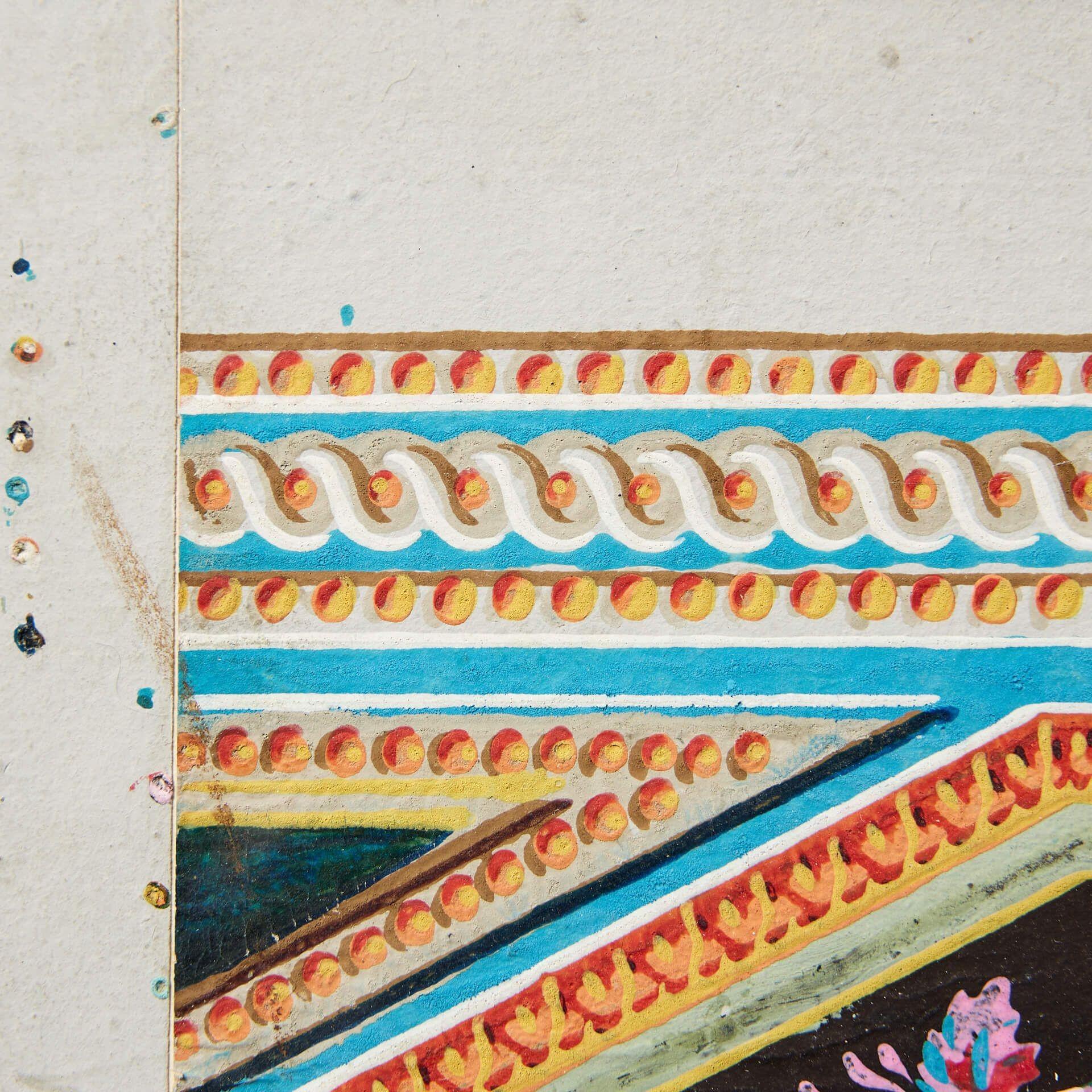 Antiker gerahmter polychromer neoklassizistischer Fries im Zustand „Relativ gut“ im Angebot in Wormelow, Herefordshire