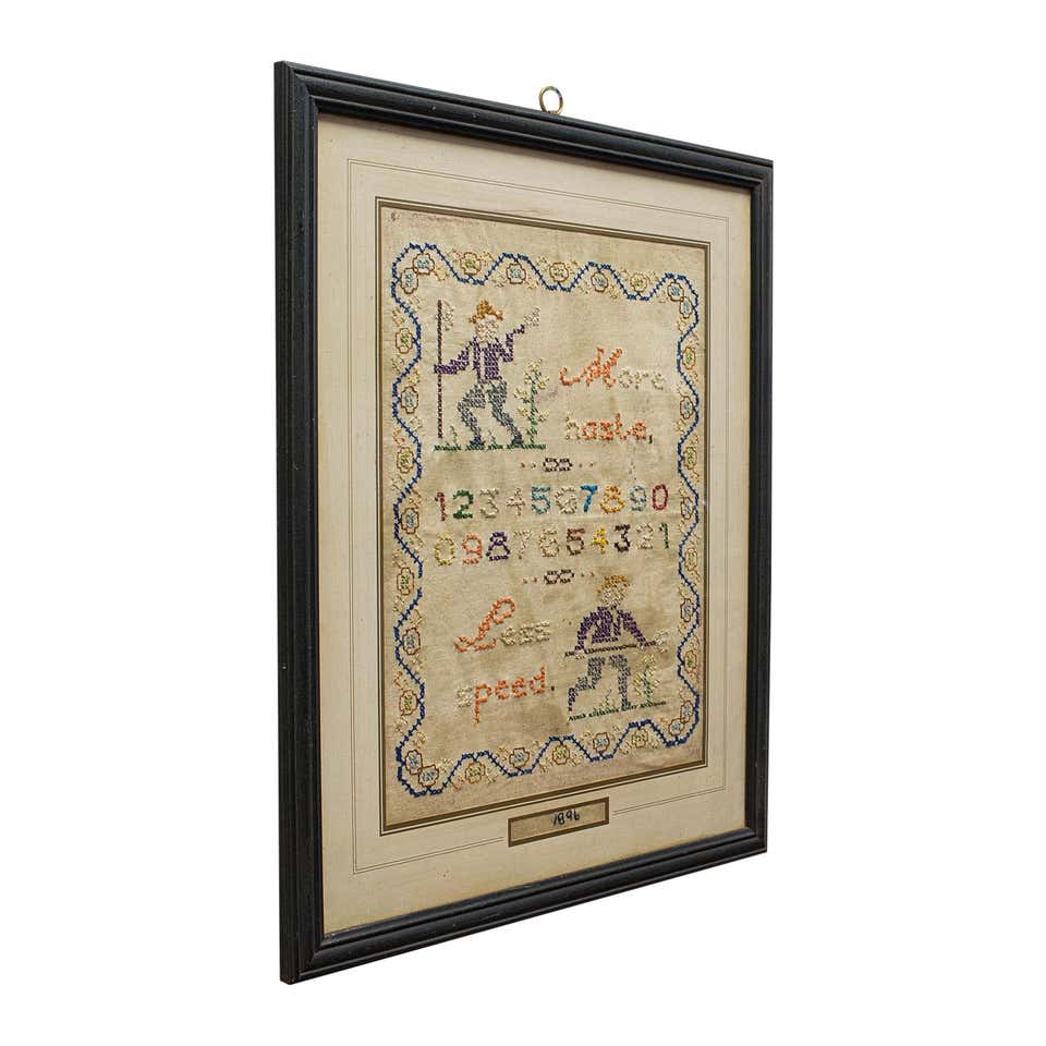 Antique Cross Stitch Samplers - For Sale on 1stDibs