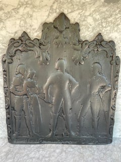 Antique France Cast Iron Fireback