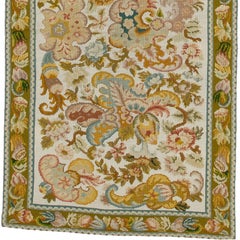 Antique France Needlepoint Rug/Runner
