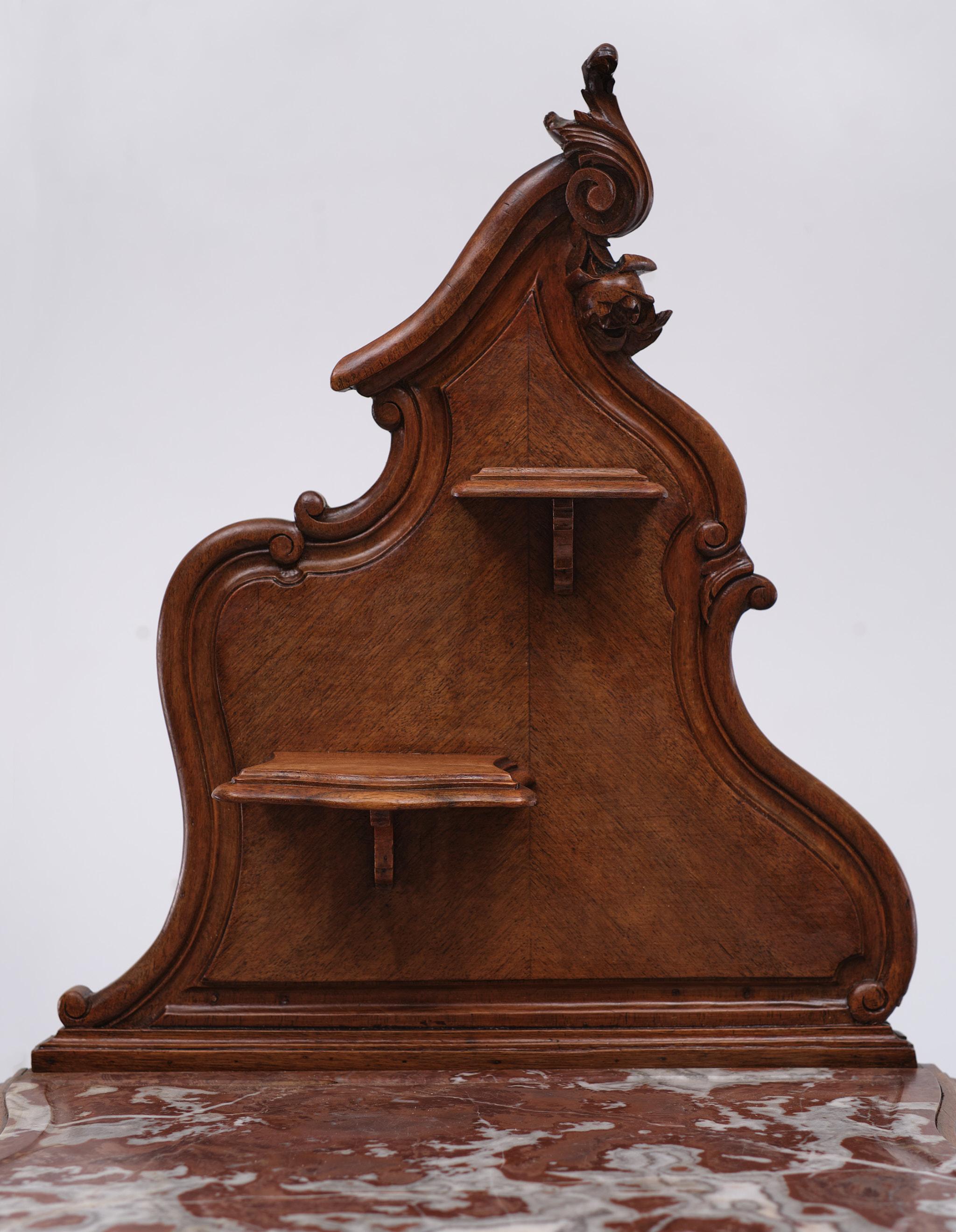 Nutwood Antique France Rococo Night Stand, 1880s For Sale
