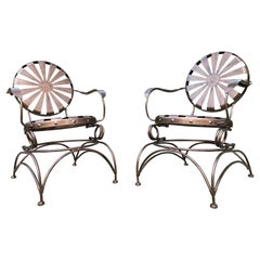 antique francois carre rocking patio chairs