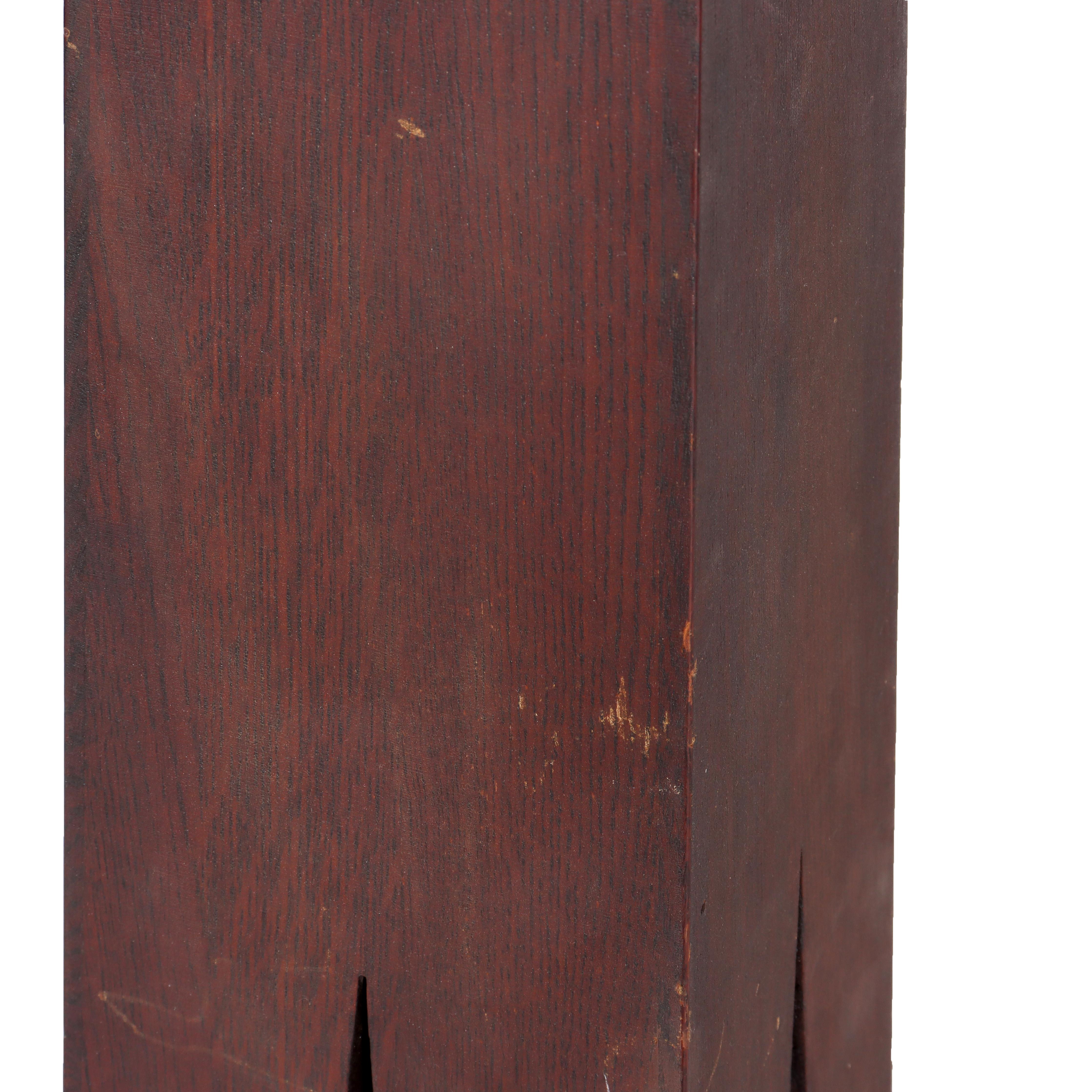 Ancien support de plantes en chêne découpé de l'école de Frank Lloyd Wright Arts & Crafts C1910 en vente 1