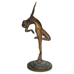 Antike figurale Akt-Bronze-Skulptur der Frankart-Schule, Art déco, um 1930