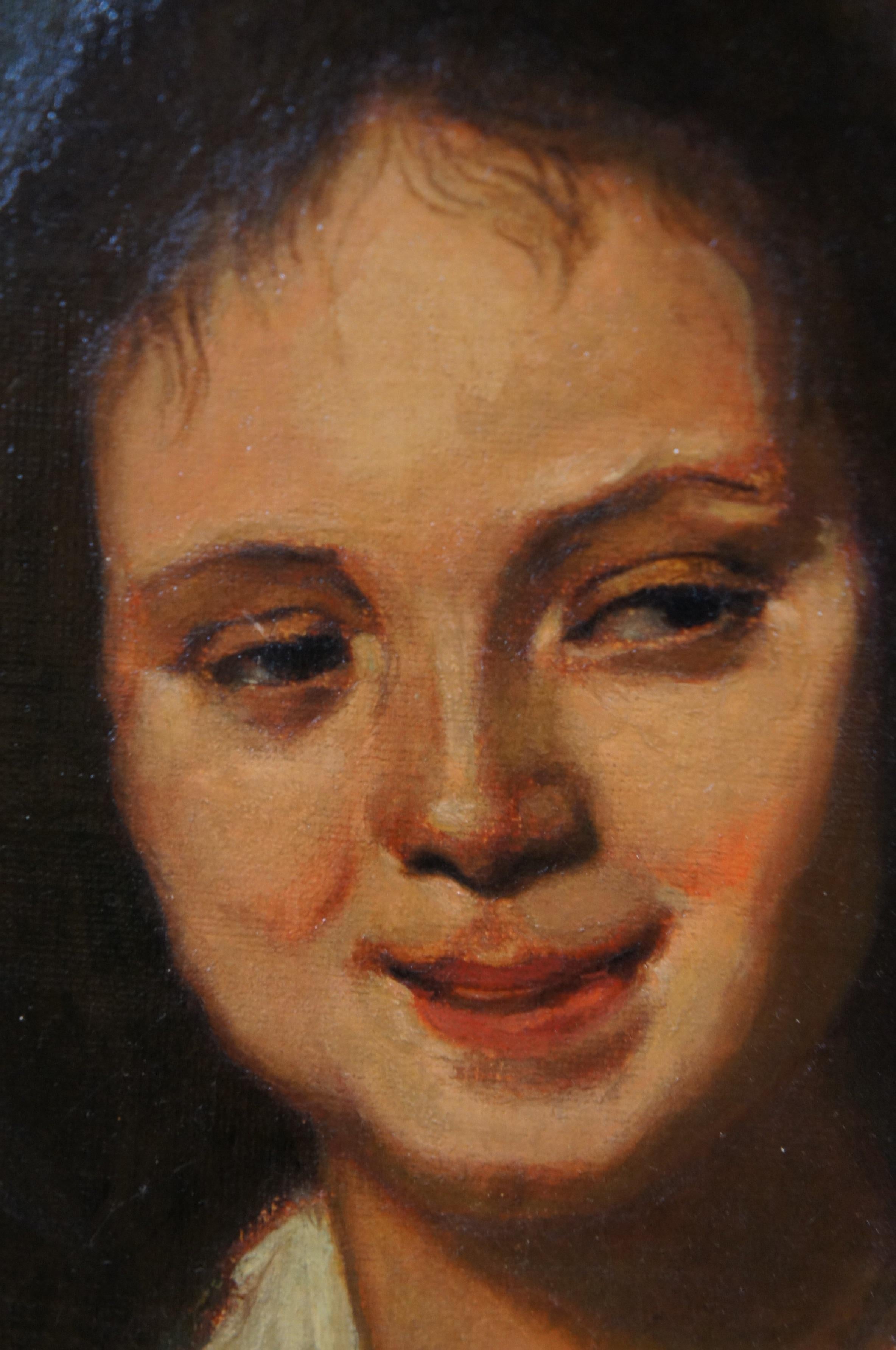 Antike Frans Hals The Zigeunermädchen La Bohémienne Öl-Porträt-Gemälde 18