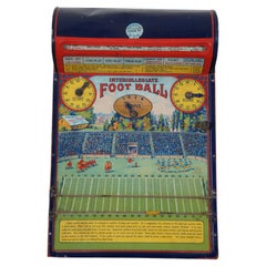 Antique Frantz Tin Litho Ad Intercollegiate Football Toy Game Works 14"
