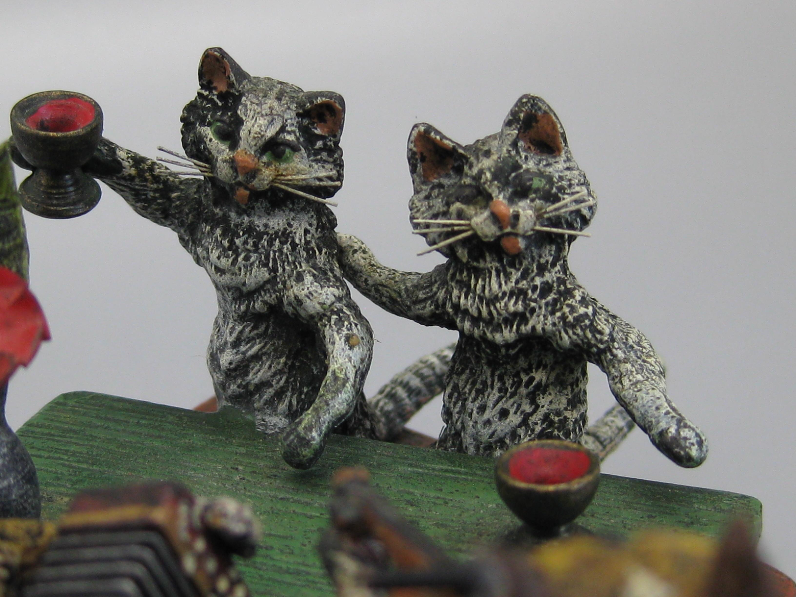 Antique Franz Bergman Austrian Vienna Bronze Cold Paint Cat and Dog Bar Scene 1