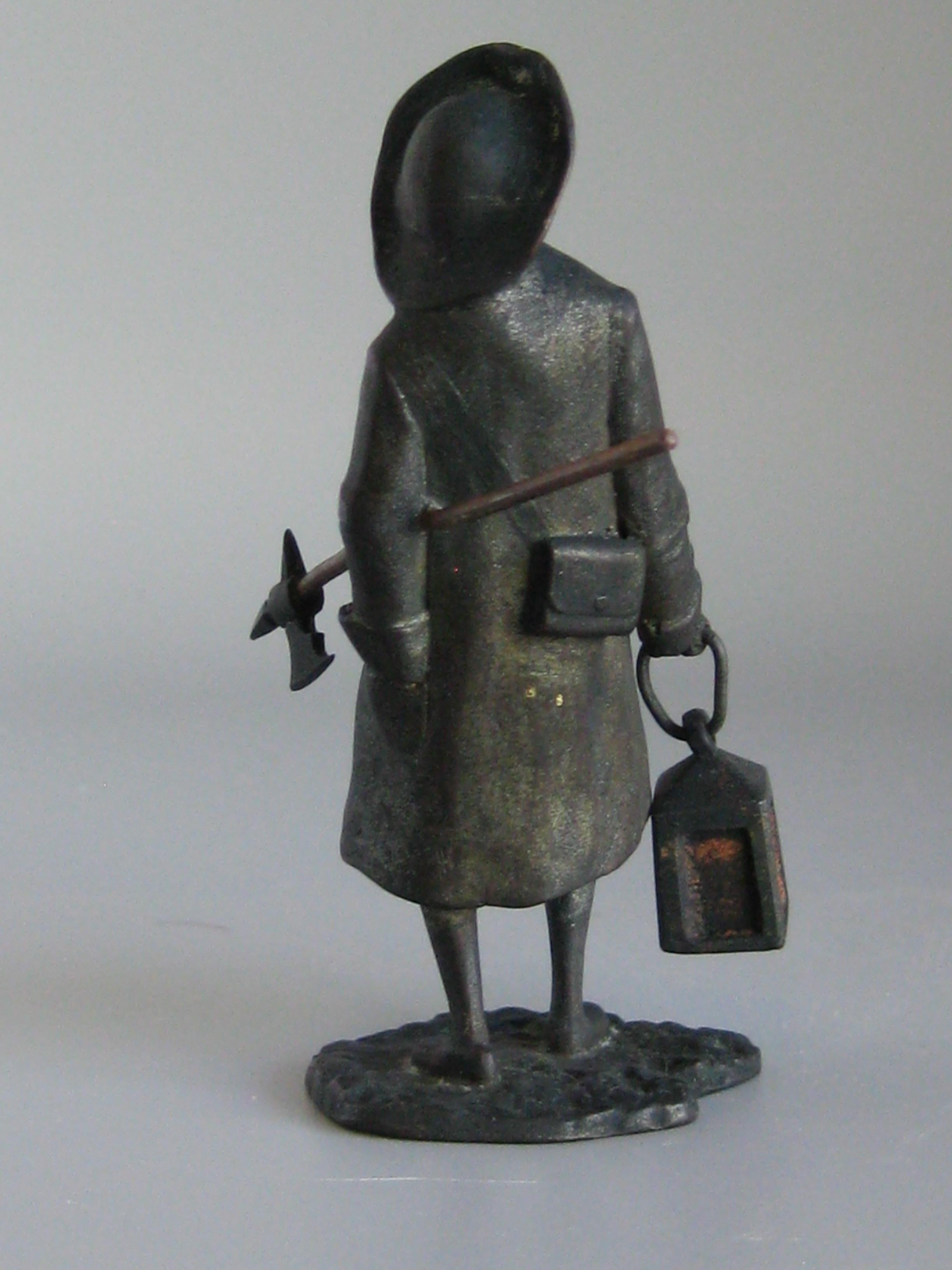 Antigua Figura de Vigilante Nocturno Franz Bergman Austriaco Vienna Bronze Cold Paint en venta 4