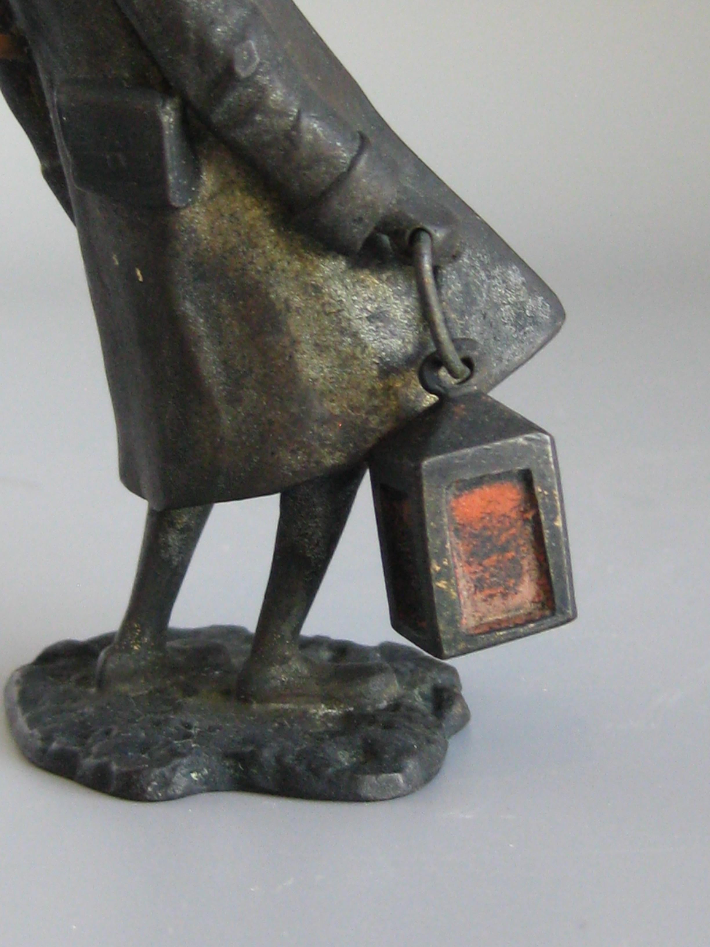Ancienne figurine d'horloger de nuit autrichienne Franz Bergman de Vienne en bronze peint à froid en vente 5