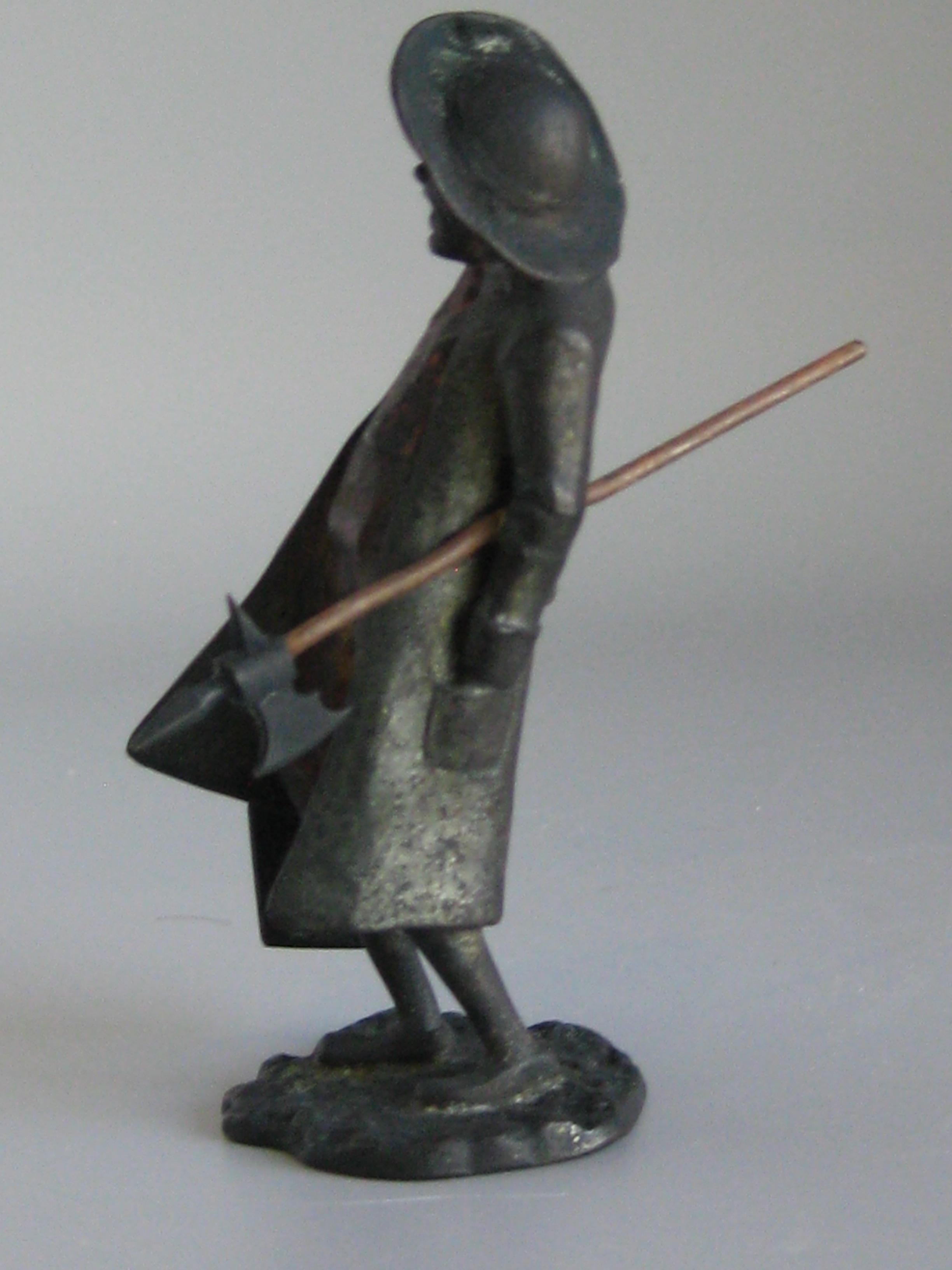 Ancienne figurine d'horloger de nuit autrichienne Franz Bergman de Vienne en bronze peint à froid en vente 2