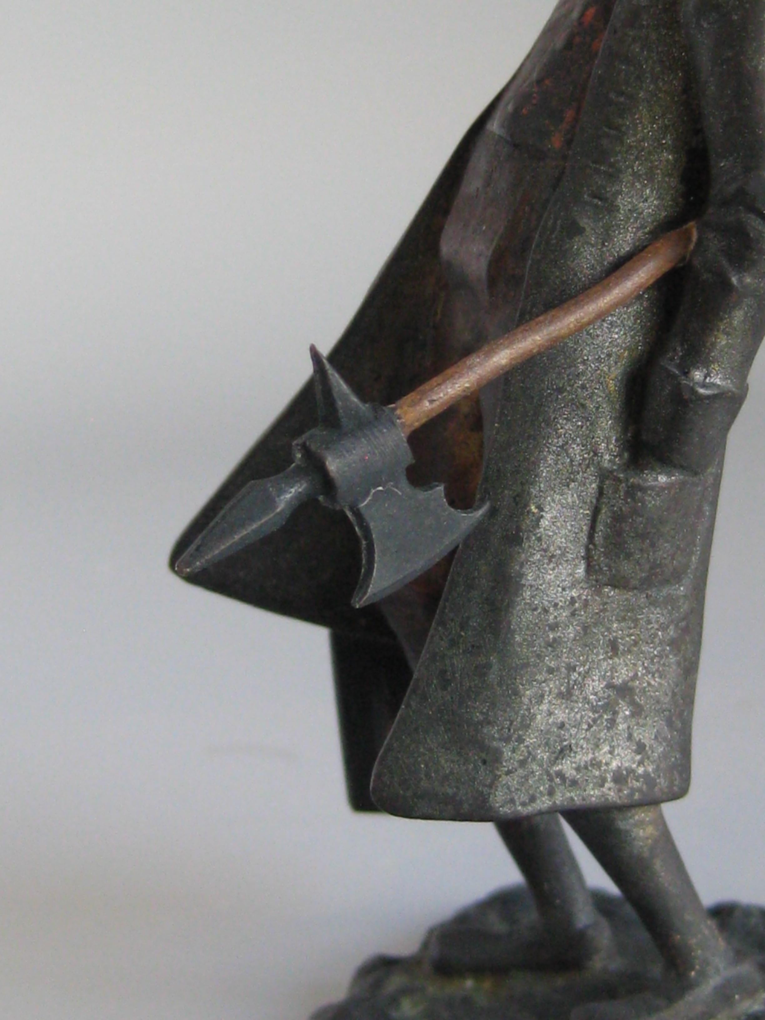 Ancienne figurine d'horloger de nuit autrichienne Franz Bergman de Vienne en bronze peint à froid en vente 3