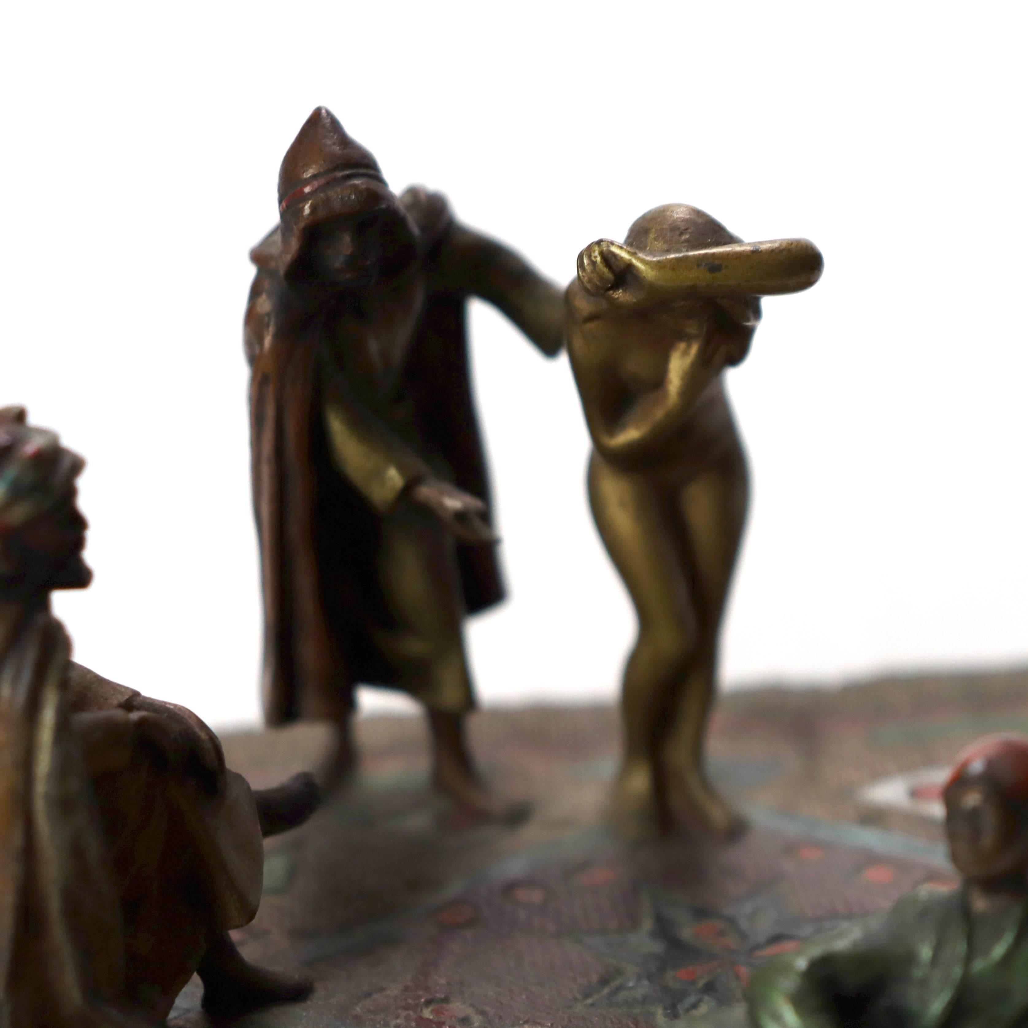 Antique Franz Bergman Cold Painted Bronze Figural Group Unsigned C1910 For Sale 5