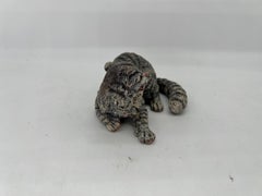 Antique Franz Bergmann Style Austrian Cold Painted Bronze Cat Sculpture