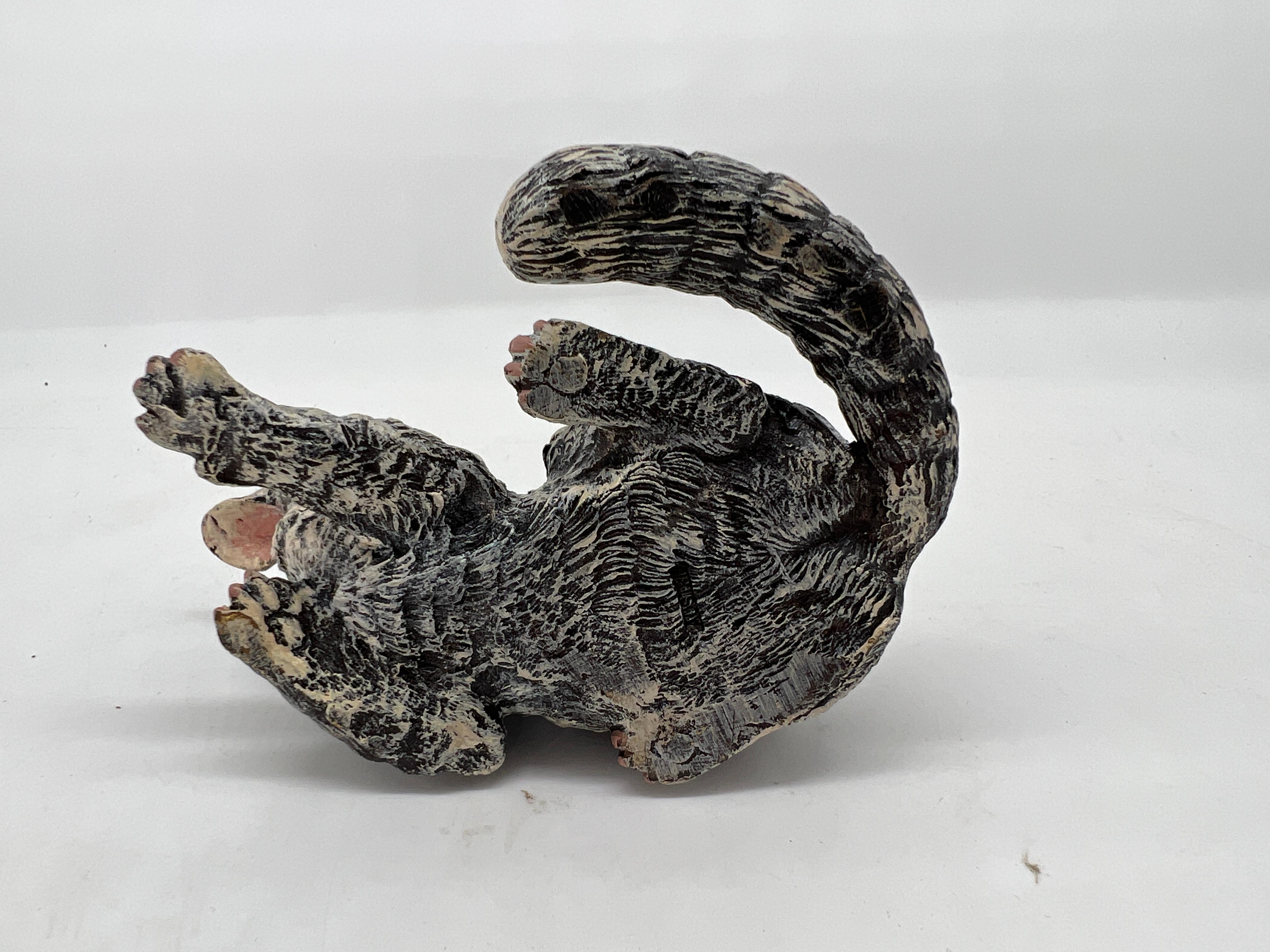 Antigua Escultura de Gato de Bronce Pintado en Frío Estilo Franz Bergmann de Austria en venta 1