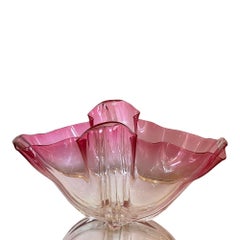 Antique Frederick Carder for Steuben Red Steuben Grotesque Centerpiece Bowl