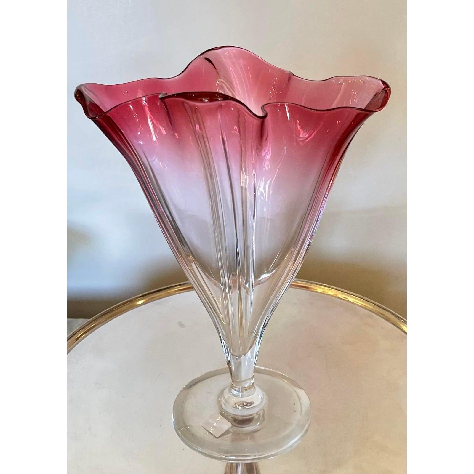 Art Deco Antique Frederick Carder for Steuben Red Steuben Grotesque Vase, 1920s For Sale