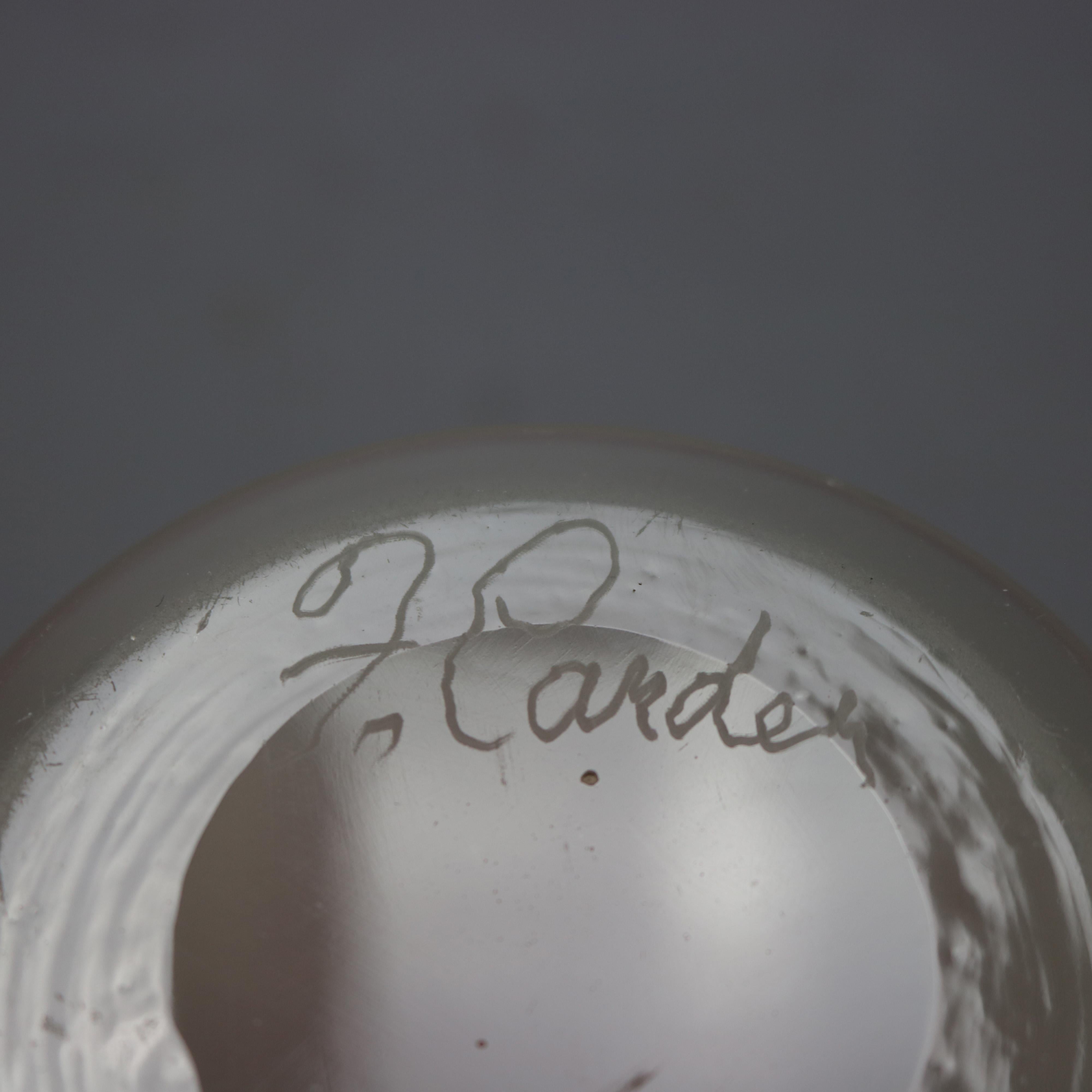 Antique Frederick Carder Steuben Rosaline & Alabaster Art Glass Lidded Urn c1920 5
