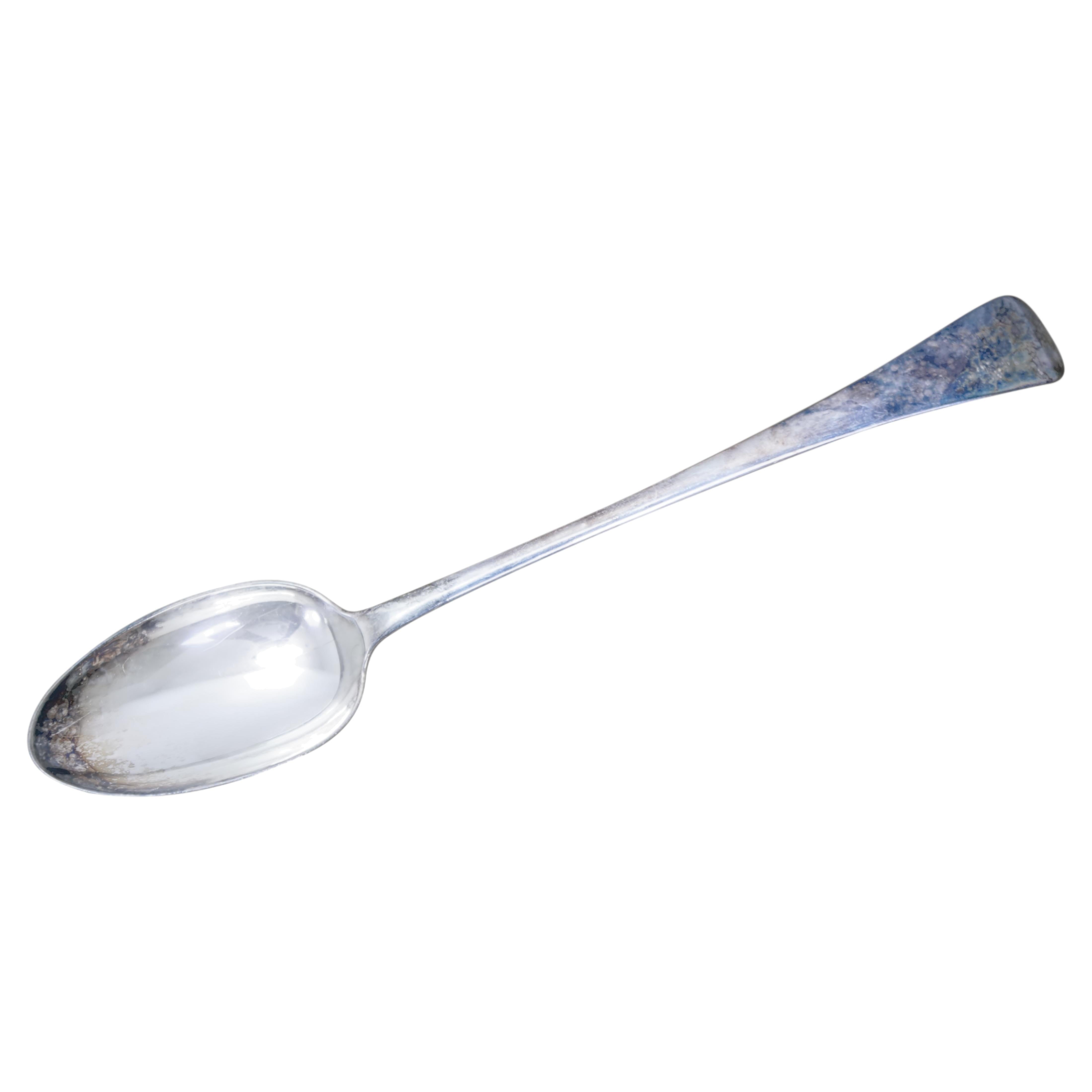 Antique Frederick Elkington Silver Plate Stuffing Serving Spoon 13"