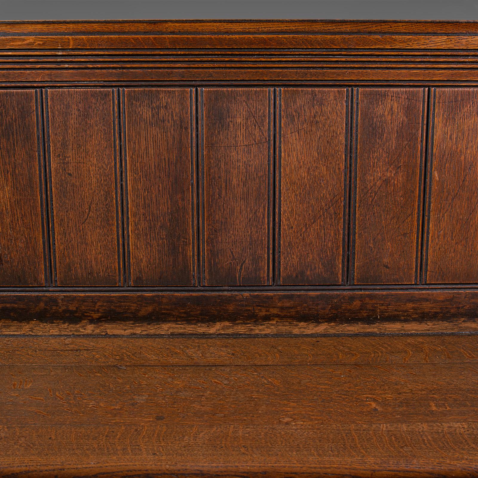 Antique Free-Standing Pew, Scottish, Oak, Bench Seat, Ecclesiastical, Victorian 4