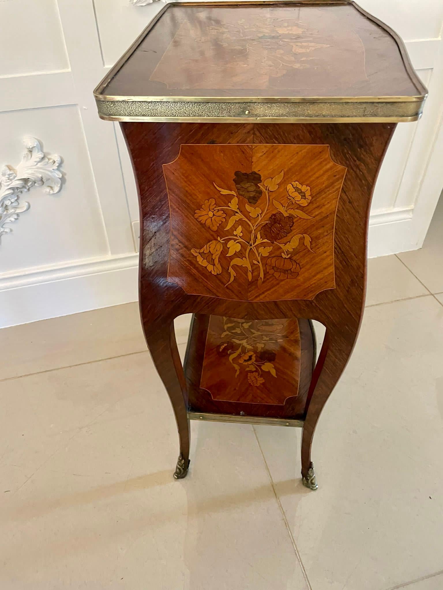 Antique Freestanding Quality Marquetry Inlaid Kingwood Chest of Drawers For Sale 5