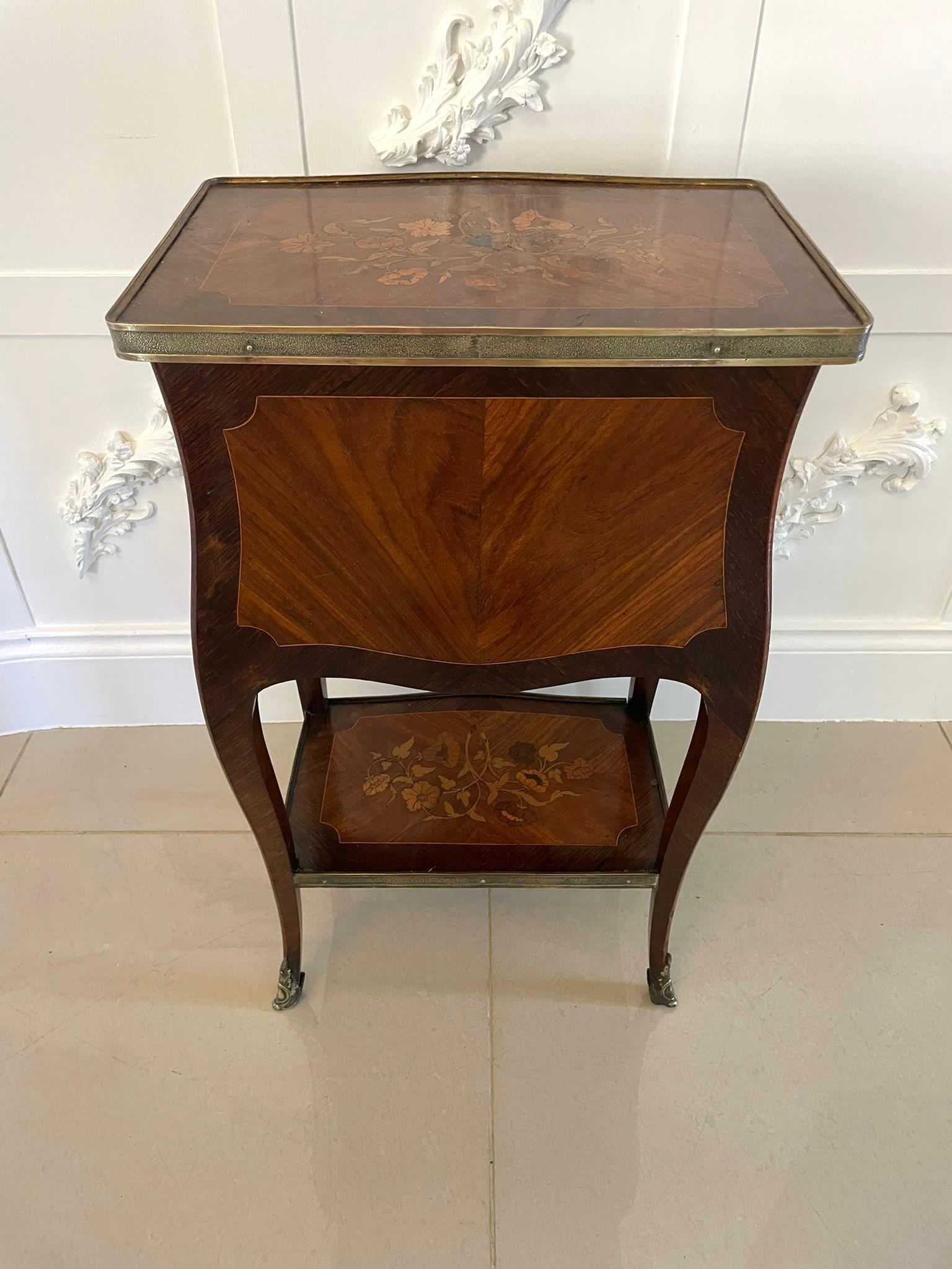 Antique Freestanding Quality Marquetry Inlaid Kingwood Chest of Drawers In Good Condition For Sale In Suffolk, GB