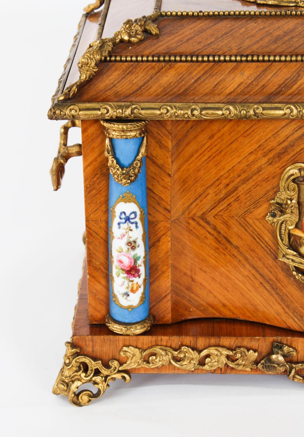 Antique Frenc Sevres and Ormolu Mounted Cigar Humidor c.1870 19th Century 9