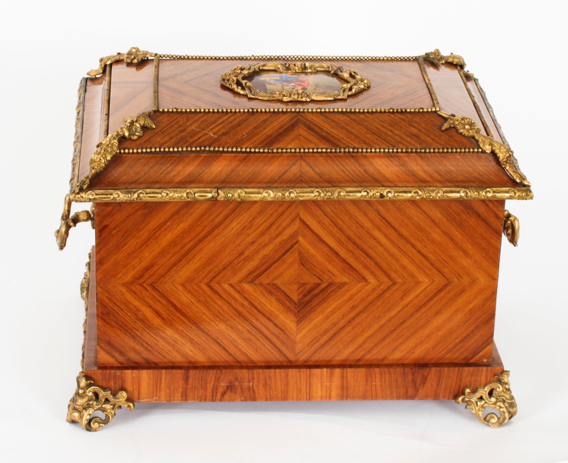 Antique Frenc Sevres and Ormolu Mounted Cigar Humidor c.1870 19th Century 13