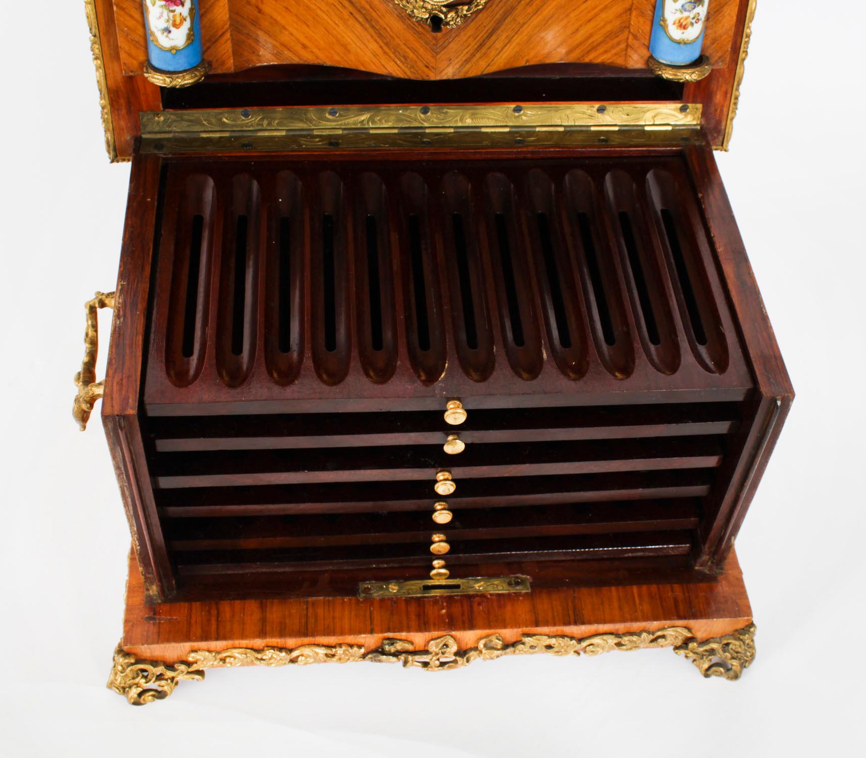 Antique Frenc Sevres and Ormolu Mounted Cigar Humidor c.1870 19th Century 2
