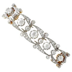 Antikes französisches Armband aus 17,35 Karat Diamanten und Gelbgold, um 1910
