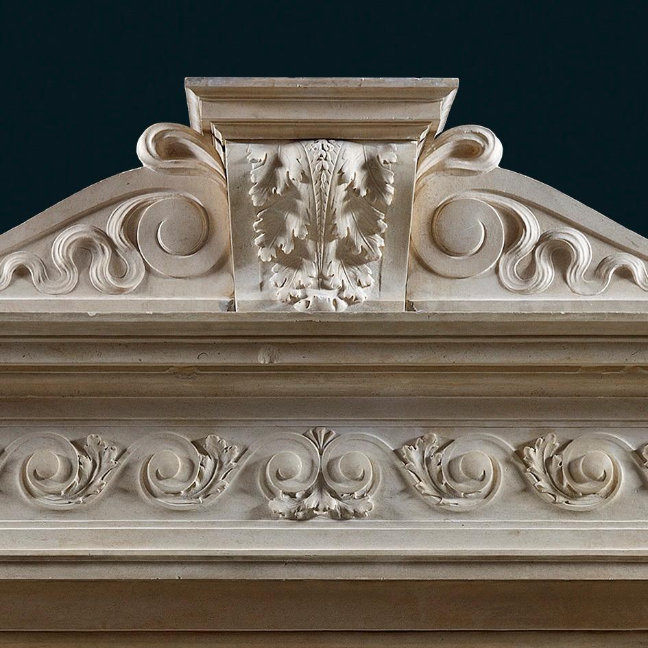 baroque sienna marble fireplace mantel