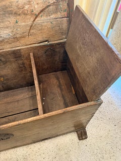 Antique French 17th Century Blank Chest/ Trunk w/ Lions Feet Base