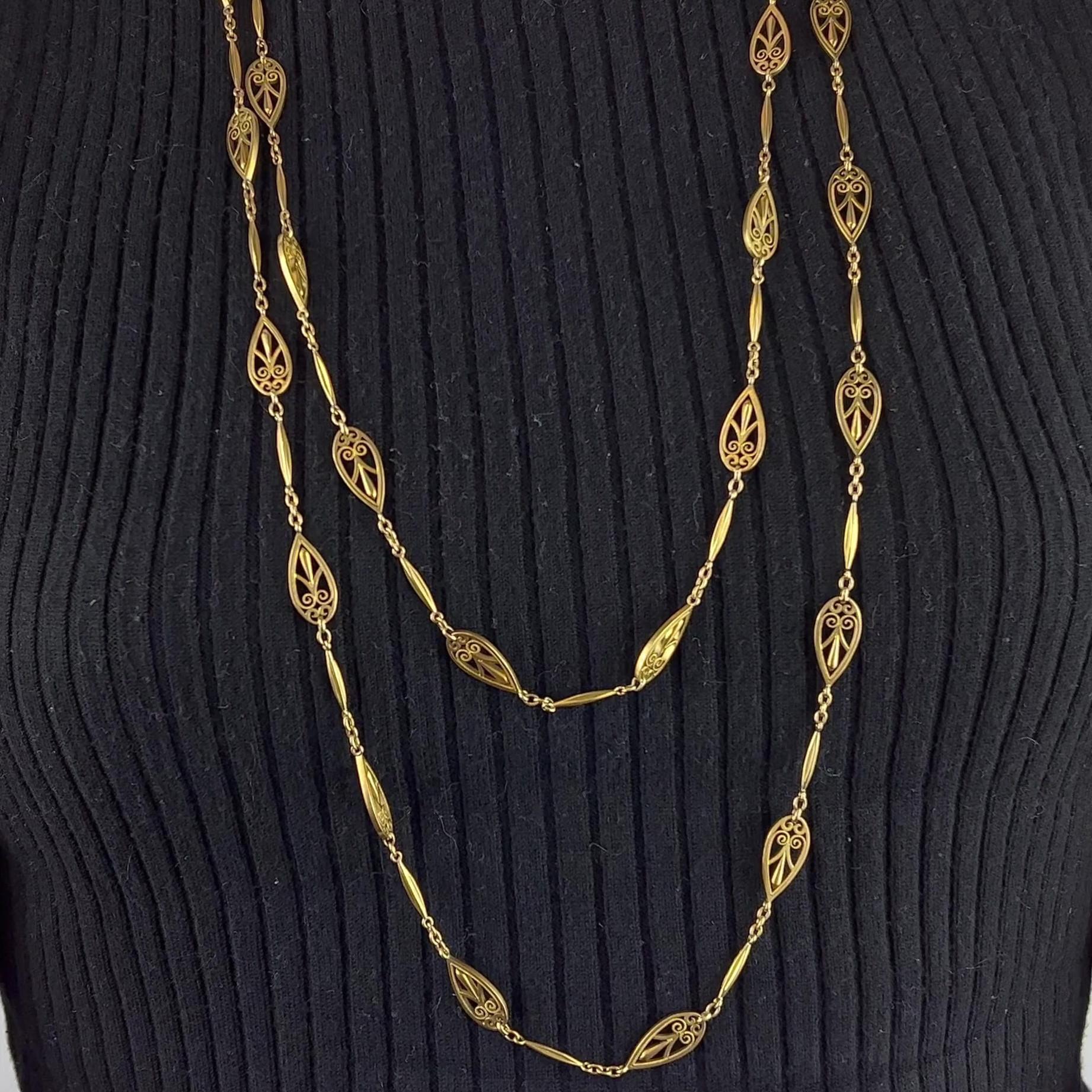 antique link necklaces