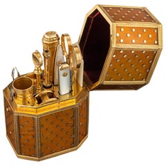 Antique French 18-Karat Gold Mounted Large Travelling Etui Set, circa 1760