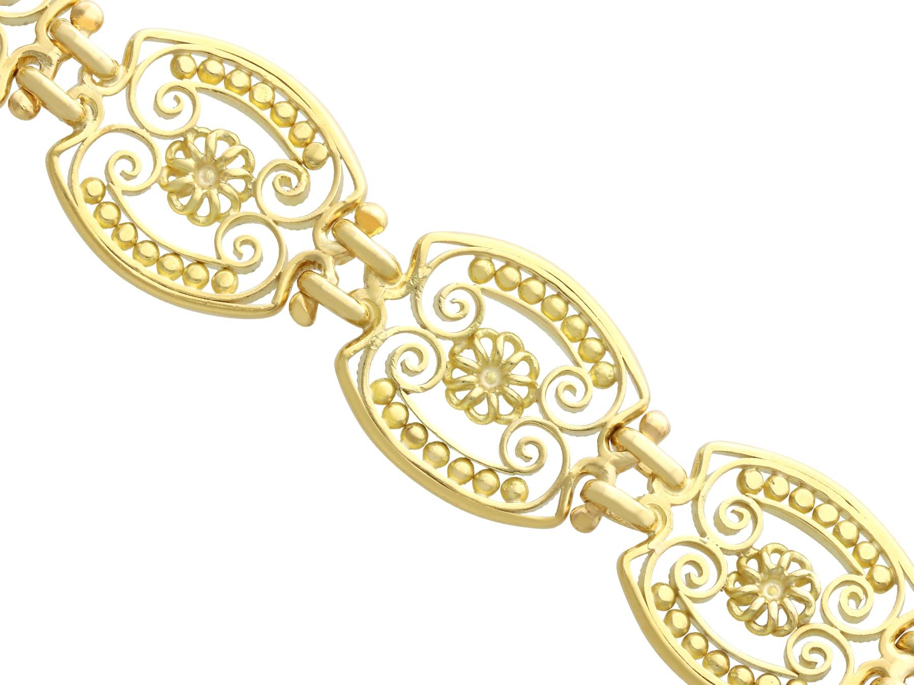 Antikes französisches Armband aus 18 Karat Gelbgold im Angebot 1