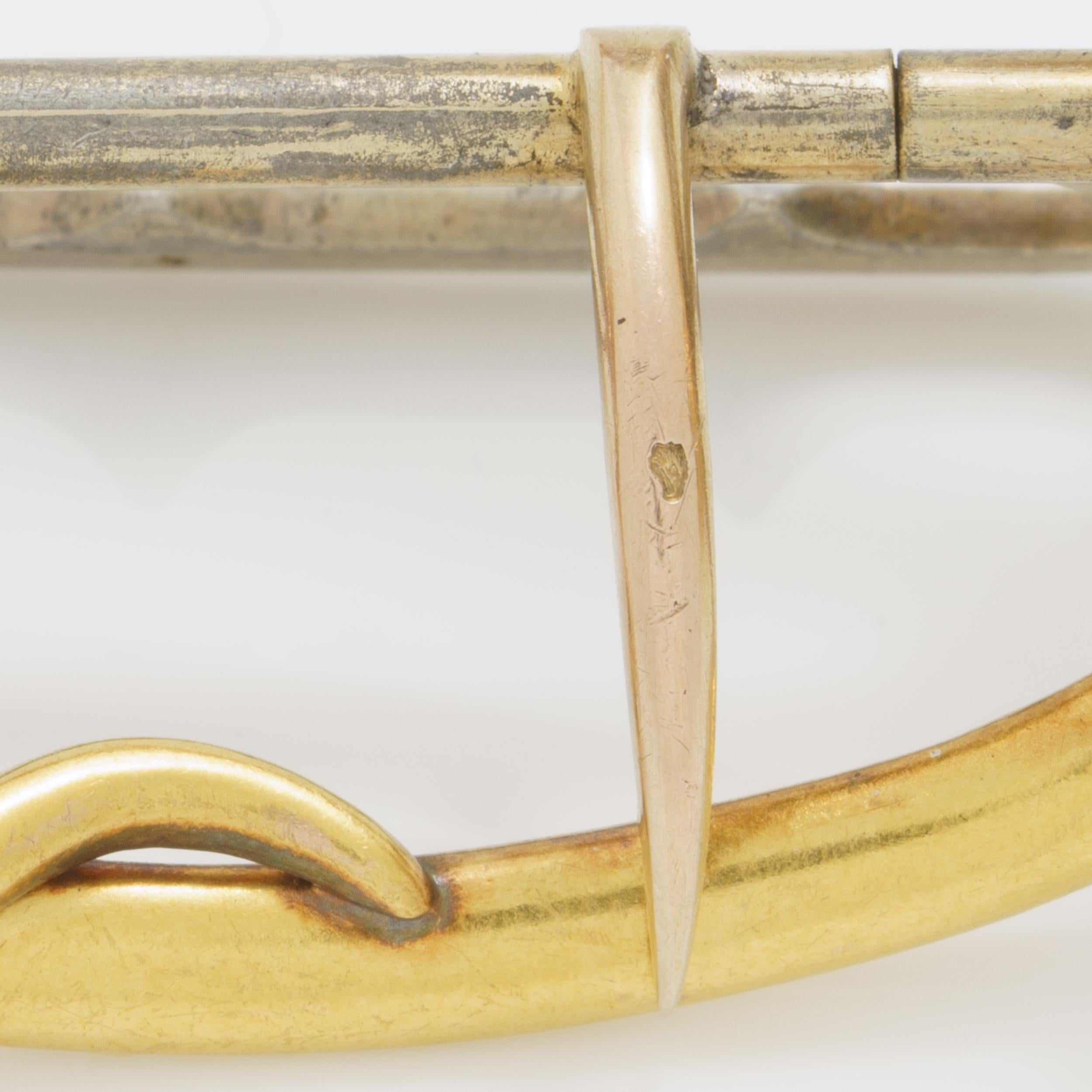 Antique French 18 Karat Yellow Gold Serpent Snake Belt Buckle Cabochon Sapphires In Excellent Condition For Sale In New York, NY
