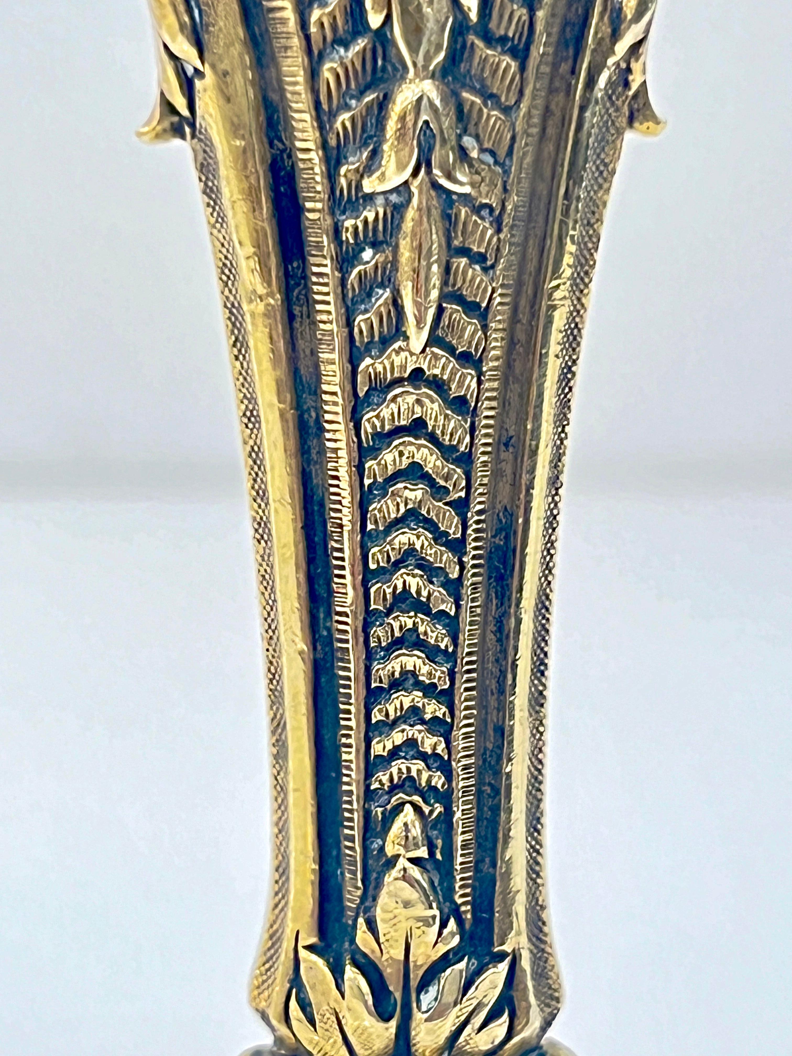 Antique French 1880s Nature Decor Cast Bronze Blank Oval Wax Seal Stamp 4
