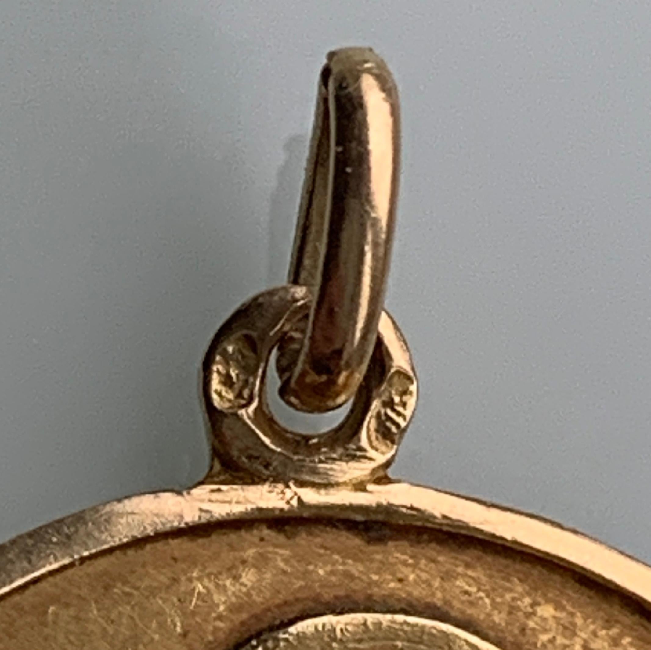 Antique French 18ct Gold St.Christopher Pendant For Sale 3