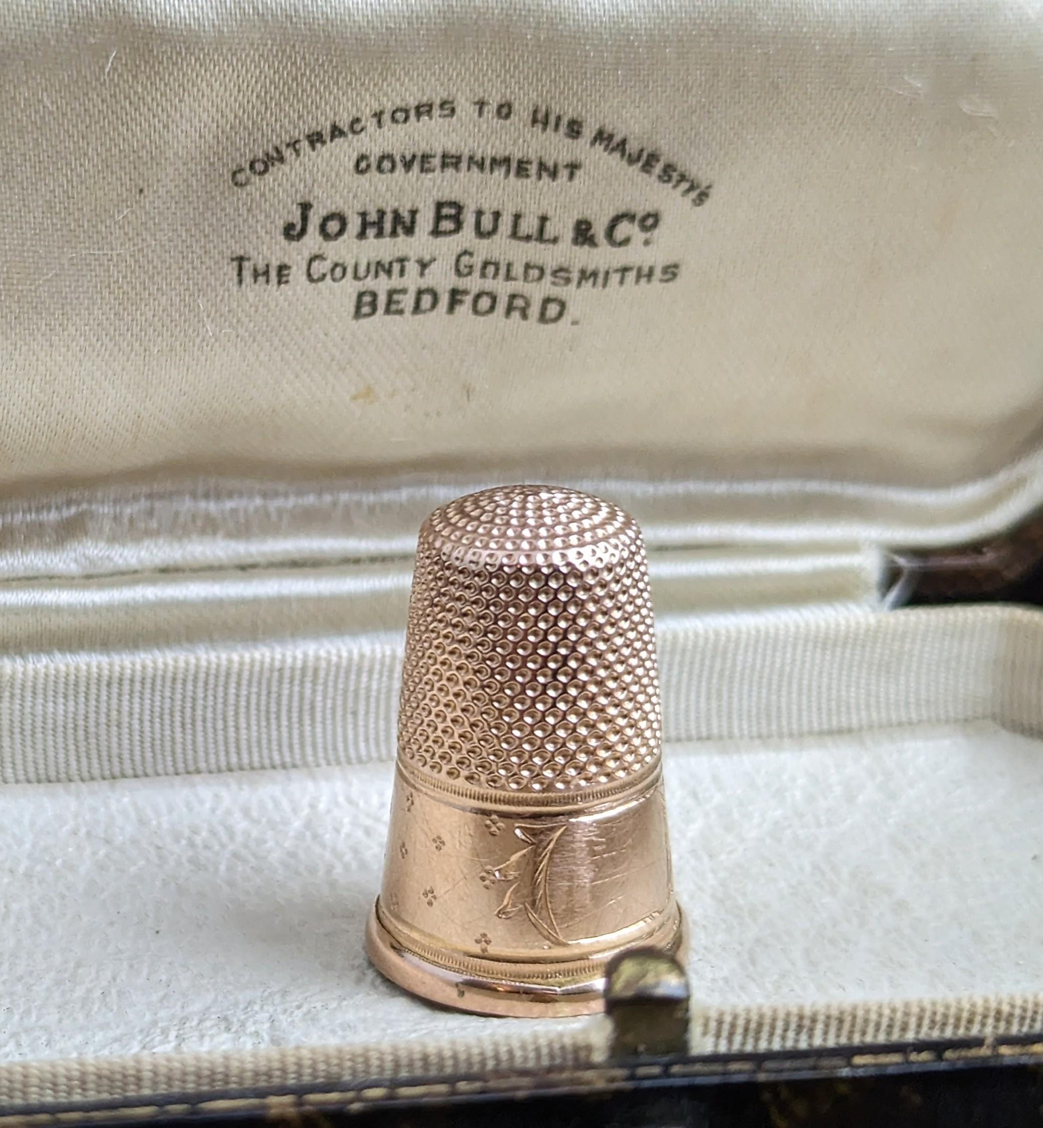 Women's or Men's Antique French 18ct Gold Thimble, 19th Century