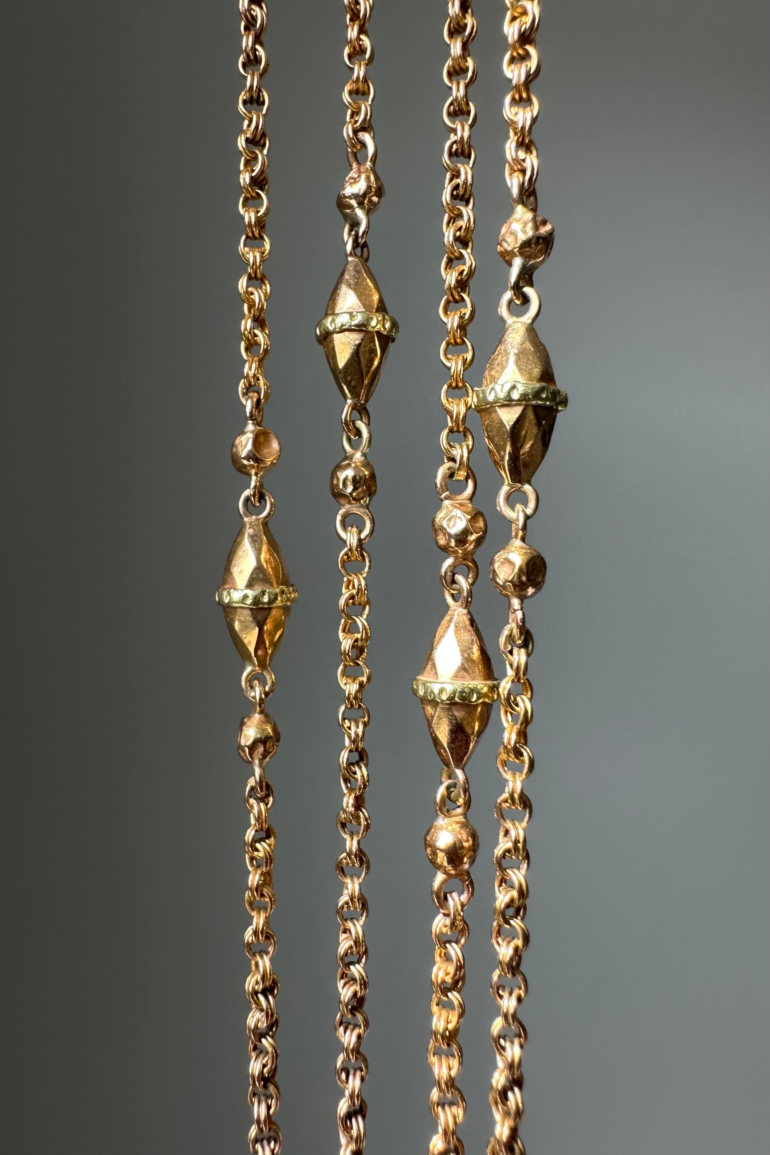 Antique French 18k Bi-Color Chain Necklace 1
