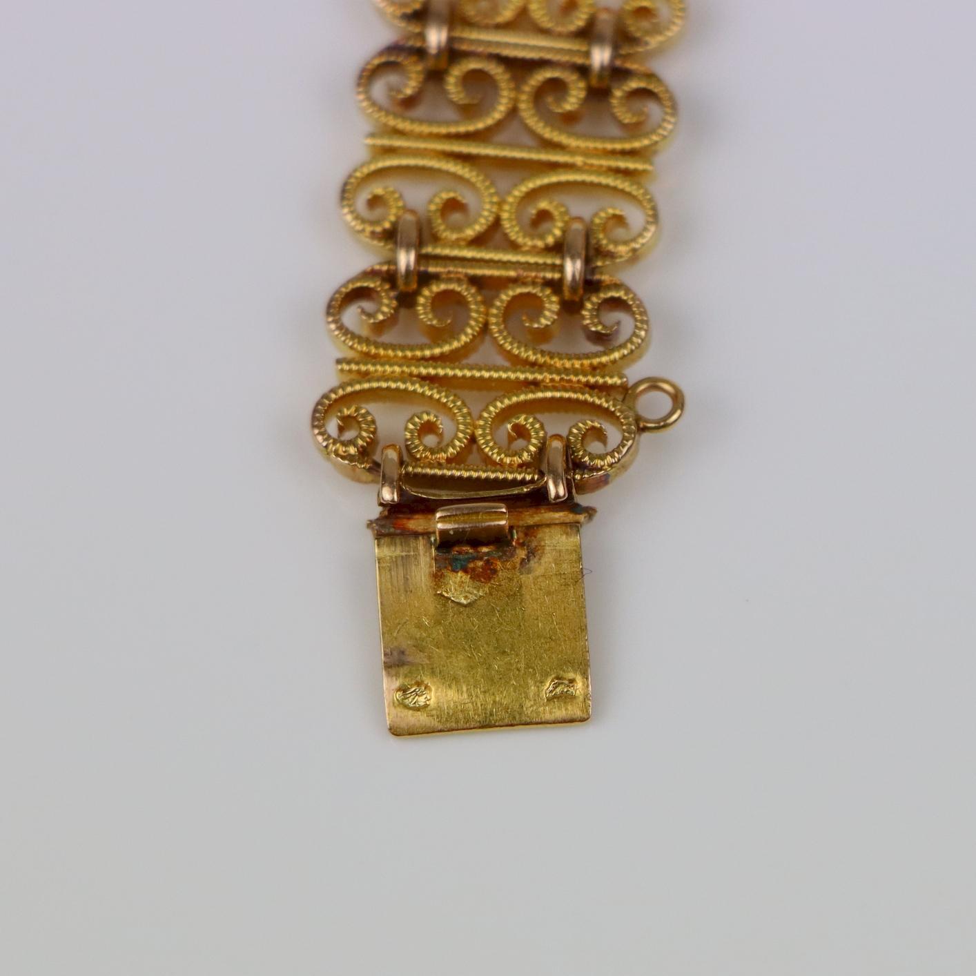 Antique French 18K Gold Bracelet For Sale 6