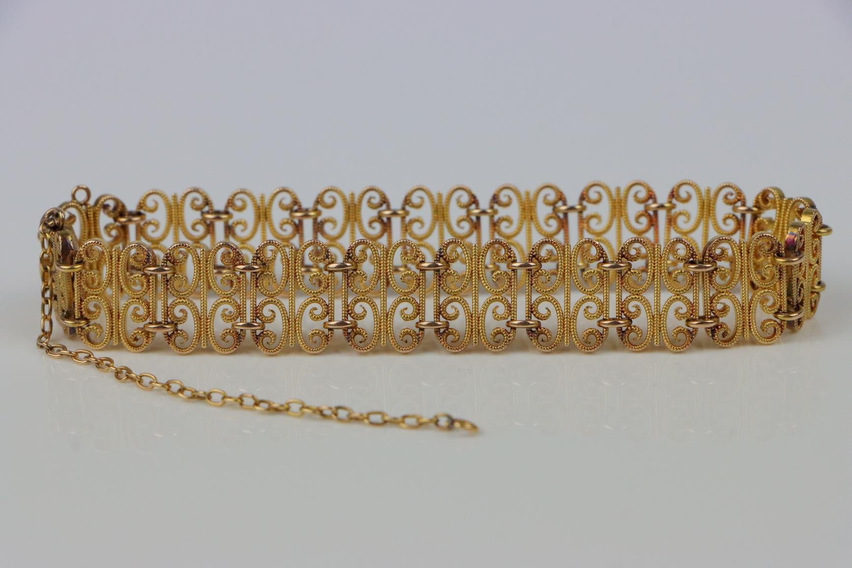 Antique French 18K Gold Bracelet For Sale 2