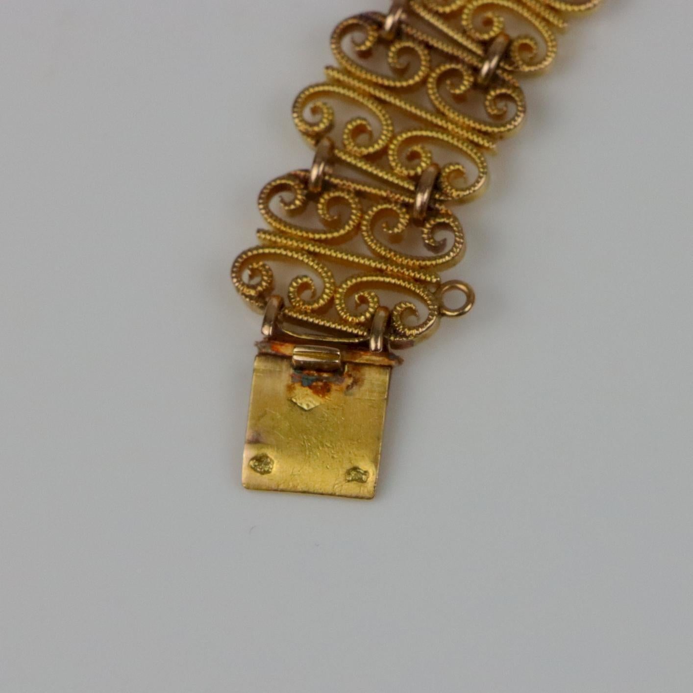 Antique French 18K Gold Bracelet For Sale 4