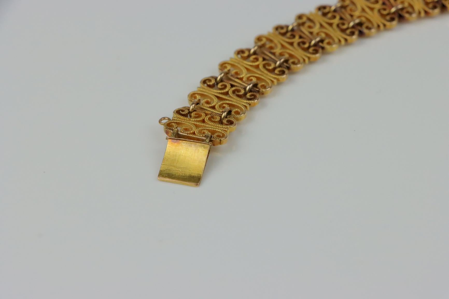 Antique French 18K Gold Bracelet For Sale 5
