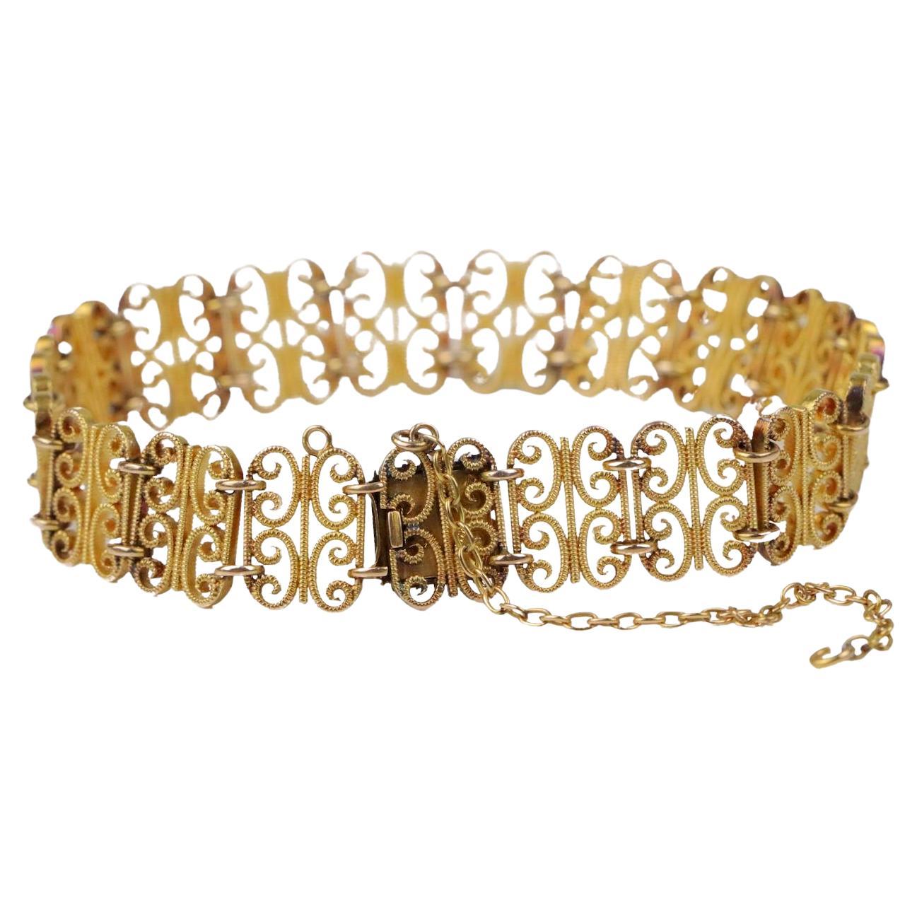 Antique French 18K Gold Bracelet