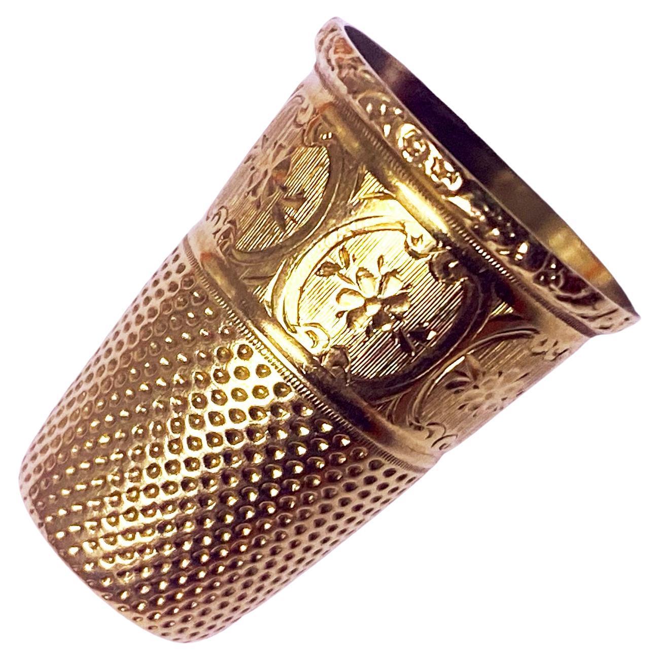 Antike französische 18 Karat Gold stumpfe, ca. 1890 2