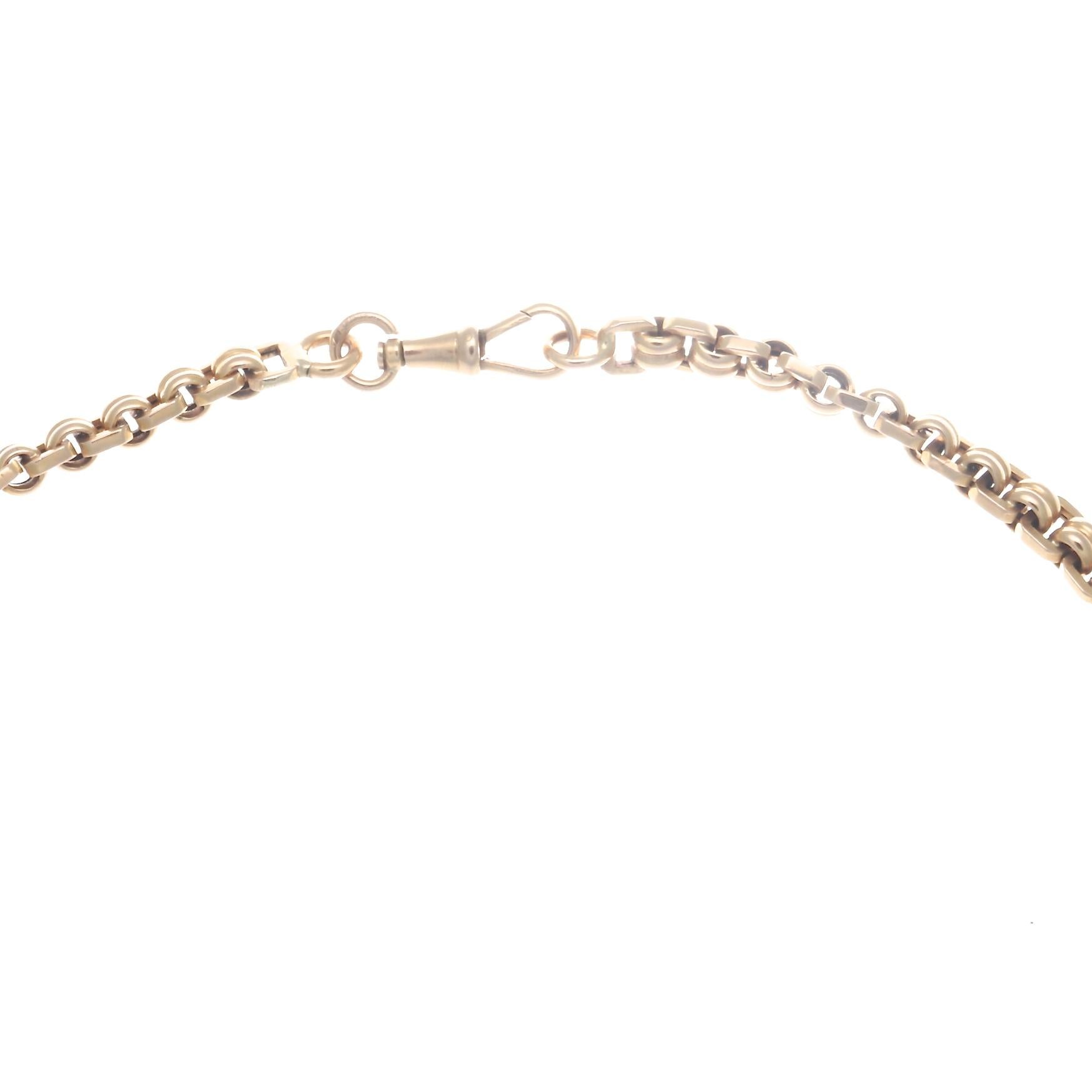 Antique French 18 Karat Rose Gold Chain Necklace In Excellent Condition In Beverly Hills, CA